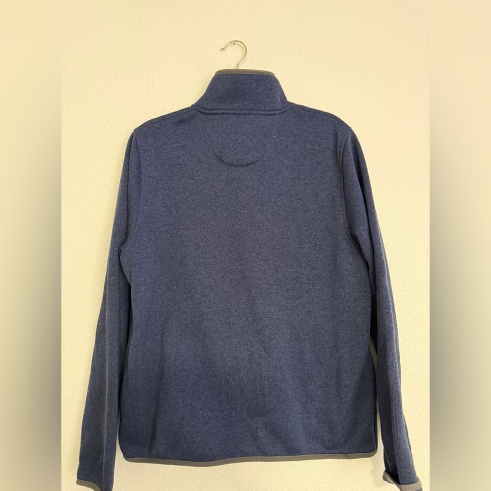 L.L. Bean Men's Heathered Blue Turtleneck Sweater - Picture 2 of 5